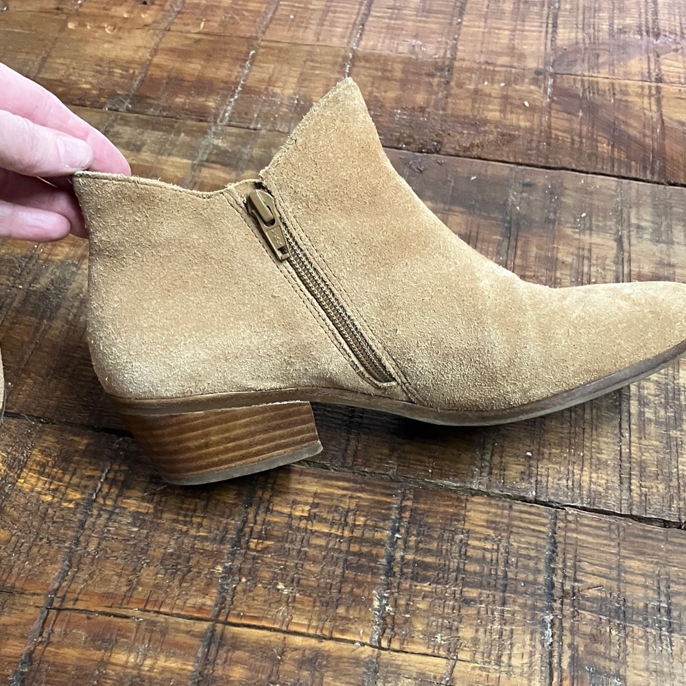 Jack Rogers Beige Suede Ankle Booties - Picture 3 of 7